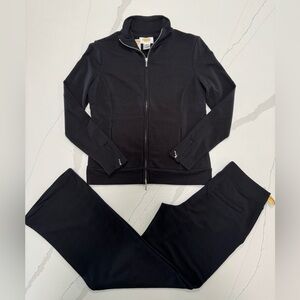 Talbots Black Zip-Up Jacket and pants set